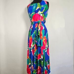 Vintage Lanz Midi sundress pockets voluminous farm rio S